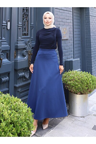 VAV Smocked Blouse - Navy Blue -