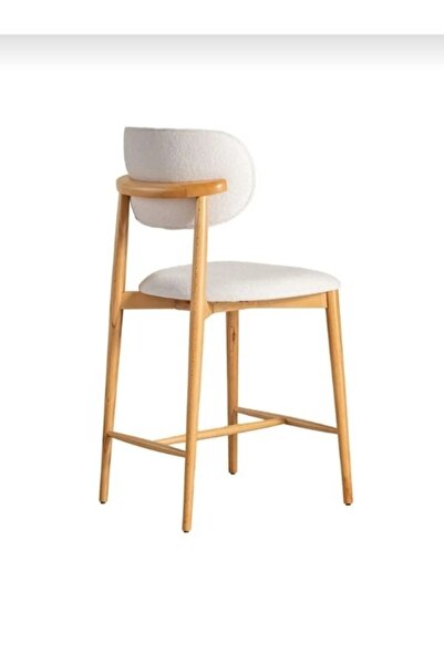 NORTE (2 ADET) Ahşap BAR SANDALYESİ - Ahşap Ada Mutfak Sandalyesi