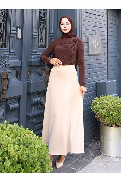 VAV ΜΠΛΟΥΖΑ ΜΕ ΚΟΡΔΟΝΙΑ - Καφέ -