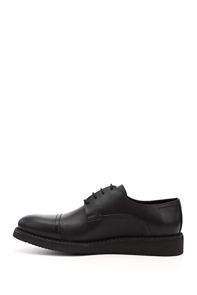 GÖNDERİ(R) Men's Black Lace-Up Genuine Leather Classic Shoes