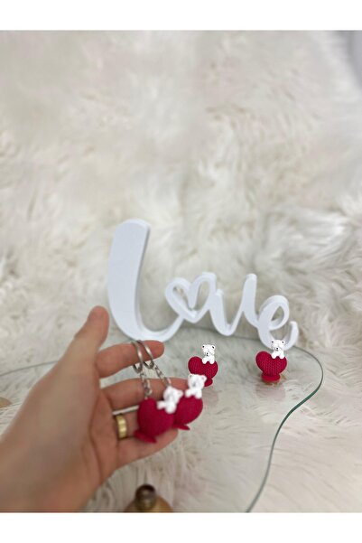 3dnovacomtr Sevimli Ayıcık Kalpli Anahtarlık