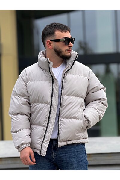 KINGAF Men's Patterned Inflatable Coat