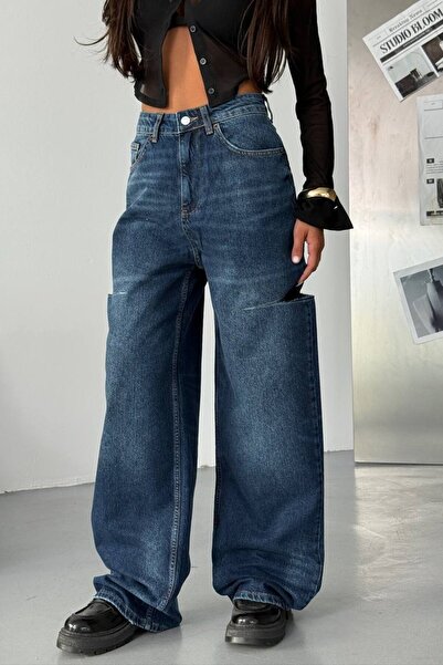 Joana Blugi supradimensionați din denim albastru pentru femei de la Rabeya