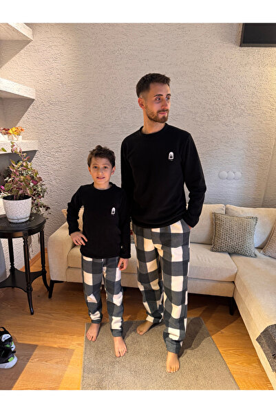 Ayans Pijama Baba Oğul Polar Pijama Takımı Erkek ve Çocuk Pijamalar Ayrı Ayrı Fiyatlandırılır