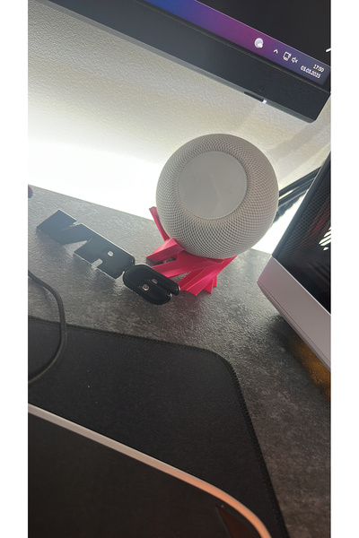 Print Zone حامل حلزوني فني لجهاز Apple HomePod Mini - قاعدة مكتبية مزخرفة بتص...