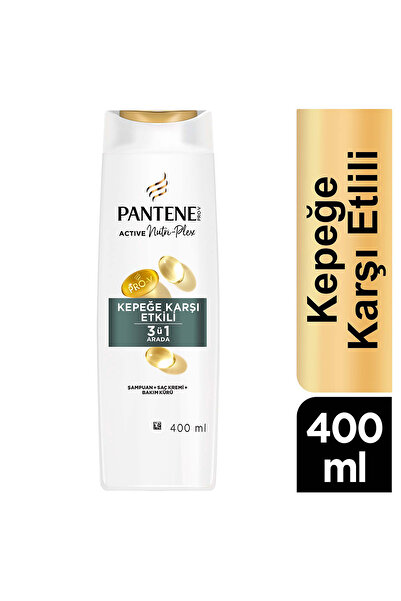 Pantene Kepeğe Karşı Etkili 3 ü 1 Arada Şampuan 400ml Kepeğe Yatkın Saçlar