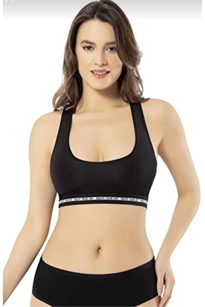 irem içgiyim Kota 6397 Dalgıç Fabric Cross Stringed Padded Bustier