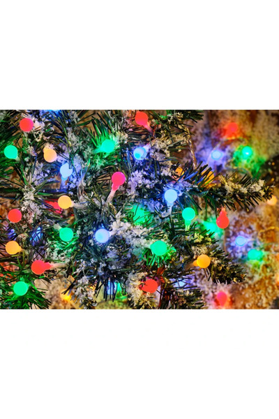 Lumi LUXURY Instalatie brad Craciun sfere, 100 LED-uri, lumina multicolora, 7...