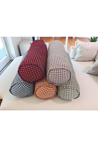 HHKARTS وسادة أسطوانية منقوشة على شكل عصا الحجل |   وسادة زخرفية |   تصميم عص...