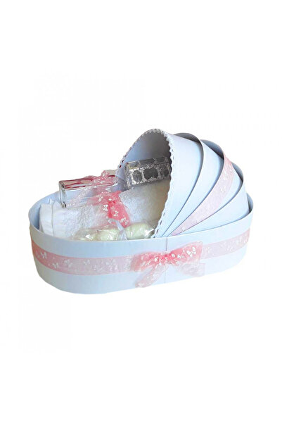 BebeNou Ολοκληρωμένο Σετ Βάπτισης για Κορίτσια, Φιόγκος Dusty Rose, Denikos® 152