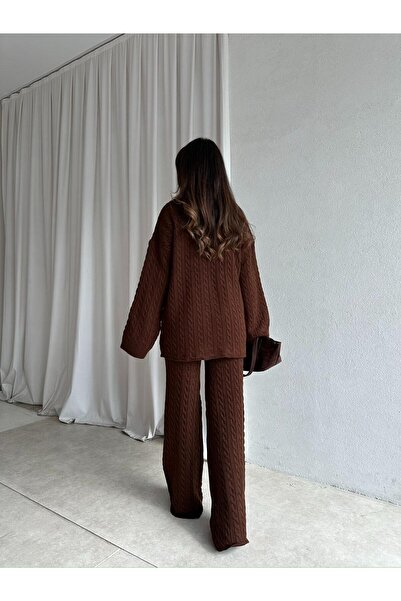 Mooi Butik Janie Knitwear Set 8475 - Bitter Brown