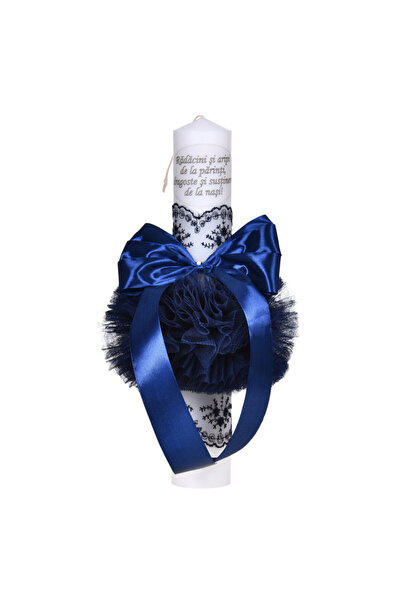 BebeNou Λαμπάδα Βάπτισης με Μήνυμα για Αγόρι, Navy Decor, Denikos®