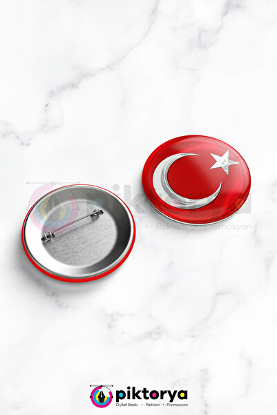 Piktorya 10 Adet 29 Ekim Cumhuriyet Bayramı Türk Bayrağı İğneli Yaka Rozeti 5...