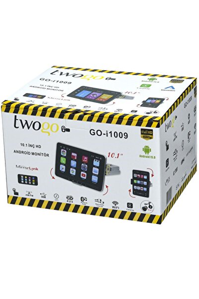 Twogo GO-i1009 Android Monitör 10,1 inç HD Dokunmatik Ekran Carplay 2GB+32GB 60Wx4 GPS BT USB