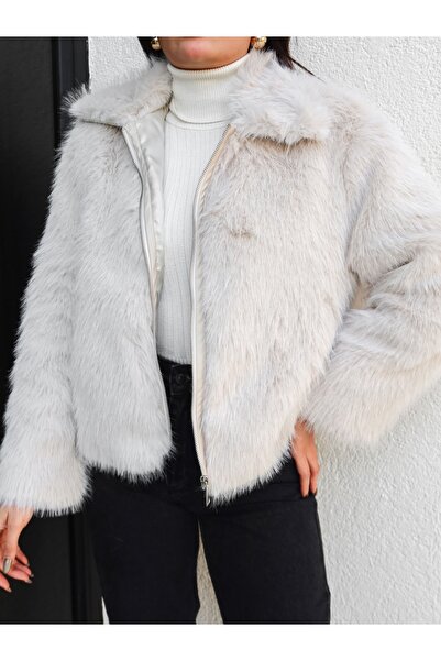 ESRAHELVACI Zipper Detail Imported Fur