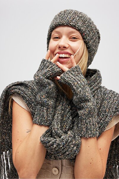 Peraluna Soft Textured Gloves - Anthracite Melange