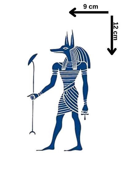 Barly 30 Gün / 1 Ay Kalıcı Anubis Figürlü 12 Saat Sonra Kararan Geçici Dövme ...
