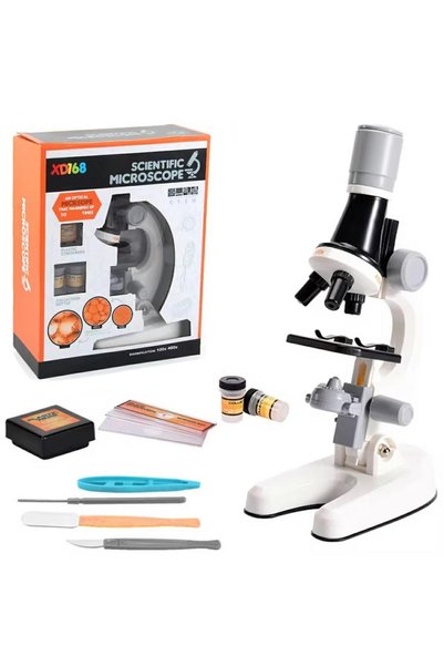 Aptel Microscop educational pentru copii, zoom 100x/400x/1200x, accesorii inc...