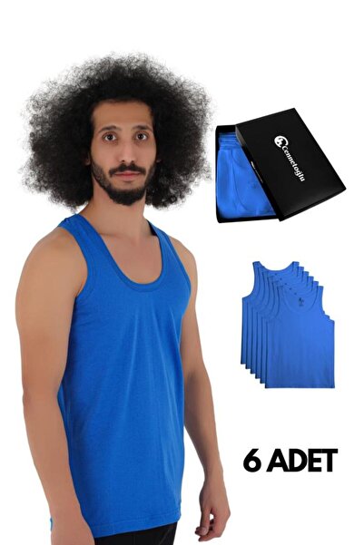 CENNETOĞLU 6 Adet Erkek Penye Atlet EKONOMİK PAKET ÖZEL KUTUSUNDA