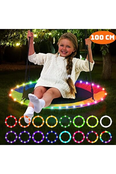 Smart Vibe Kango™ FLASH 100 cm Nest Swing with LED Lights, Remote, 4 Modes/16 Colors