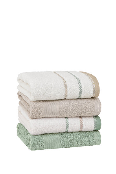 Yataş Harmony 4'lü El / Yüz Havlu Seti - Bej / Adaçayı