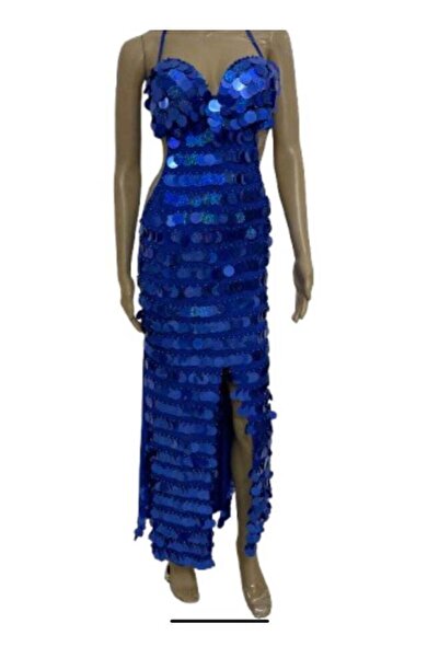 Generic Sequin Oriental Dance Dress - Slim Fit with Front Slit
