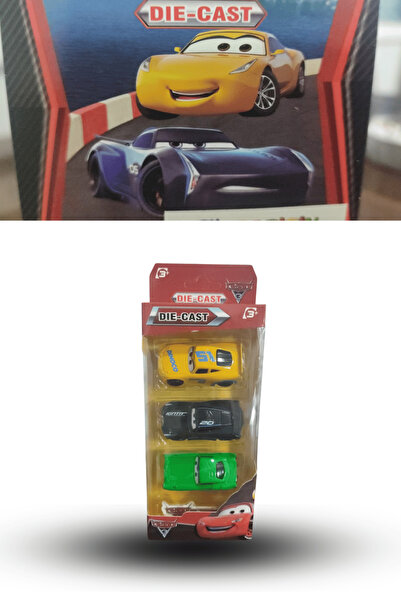 Online Şimşek Mcqueen Cars 3 lü Kutuda Metal Arabalar Seti