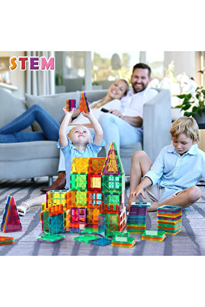 Novotoys Magnetic tiles, 120 pcs