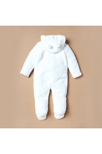 Juniors Textured Sleepsuit with Hood and Zip Closure