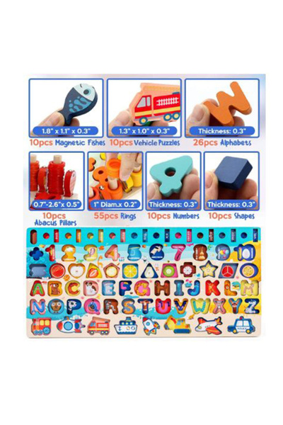 OEM Wooden game 7 activities in 1 Montessori