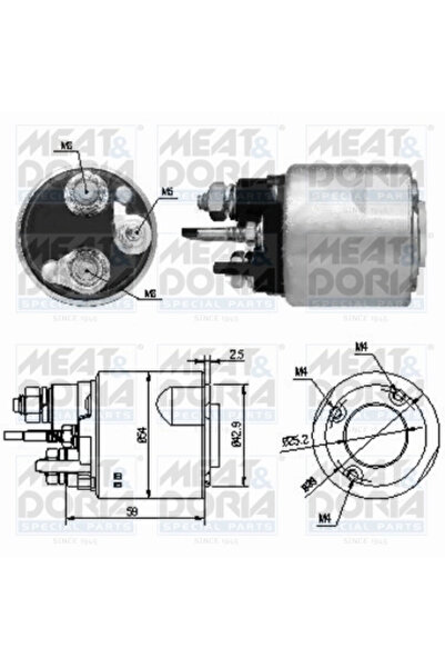 MEATDORIA Solenoid Electromotor Dacia Logan Renault Clio 2/Clio 3/Clio Symbol 1