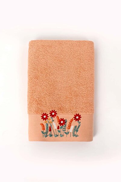 Ellia Soft Salvia 100% Cotton Embroidered Luxury Towel Set |   Face (50X100 cm) & Bath (70X140 cm) | (2 Pieces)