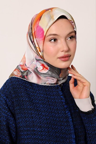 Levidor Trend Twill Scarf Special Design Color Gradient Stripe Floral Pattern