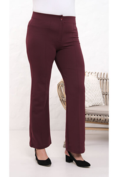 Paw Garage Women's Stretch Fabric Plus Size Flared Palazzo Pants