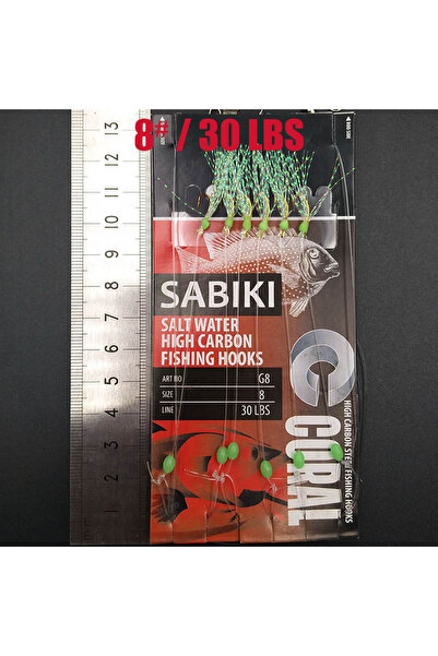 Choice طُعم R-8 Lunker Sabiki مزود بخطاف وامض لصيد سمك النهاش المضيء من نوع ث...