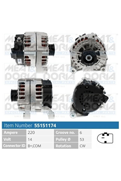 MEATDORIA Generator / Alternator Bmw 5/6/X3