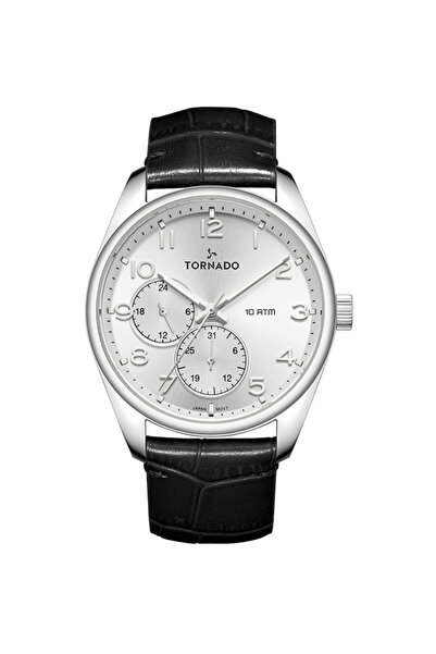 Tornado ساعة سيليستيا كلاسيك للرجال متعددة الوظائف بمينا أبيض - T25102-SLBW