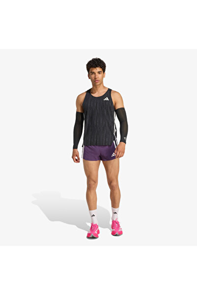 adidas Adizero Running Split Erkek Mor Koşu Şortu