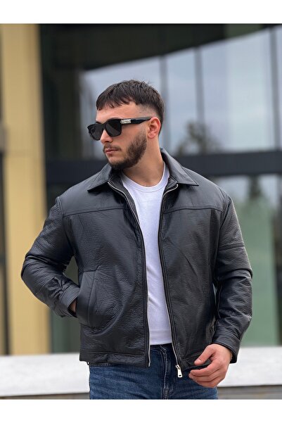 KINGAF MEN'S LEATHER COAT