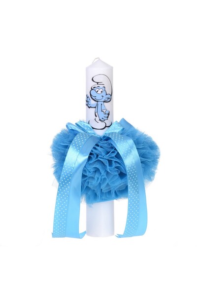 BebeNou Λαμπάδα Βάπτισης για Αγόρι, Τυρκουάζ Διακόσμηση, Denikos® 57