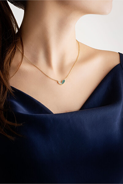 So CHIC... Lucky 18 Ayar Sarı Altın Kaplama 45 Cm Gümüş Kolye