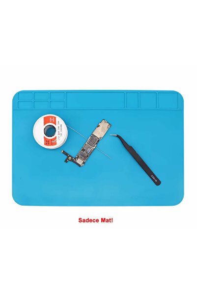 ROBİZ 200mm x 300mm Silikon Lehimleme Matı Telefon Laptop Saat Onarım Tamir Antistatik