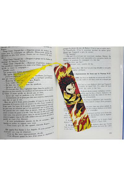 Anka Atolye علامة كتاب تانجيرو من سلسلة قاتل الشياطين – علامة كتاب بتصميم أنمي