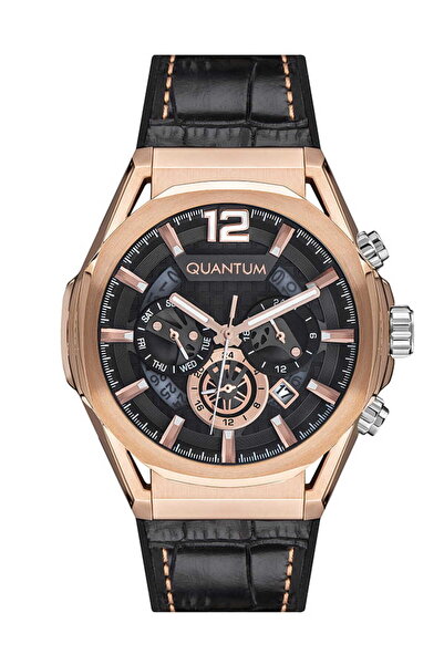 Quantum Men's Multi Function Black Dial Watch - PWG970.451