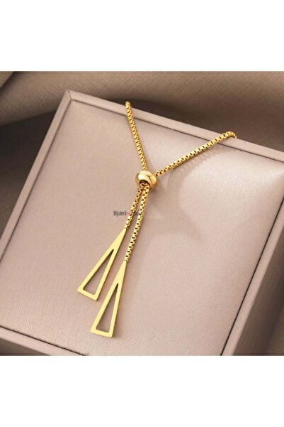 KEVSA Jewelry Colier din oțel inoxidabil – Piramide elegante - LPD1240