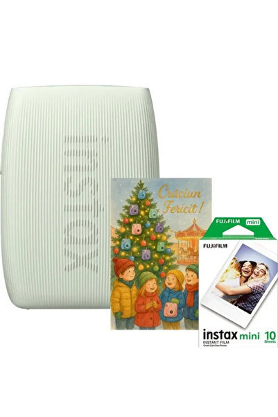 Fujifilm Instax Mini Link 3 Green – Imprimantă foto instantanee portabilă cu Bluetooth