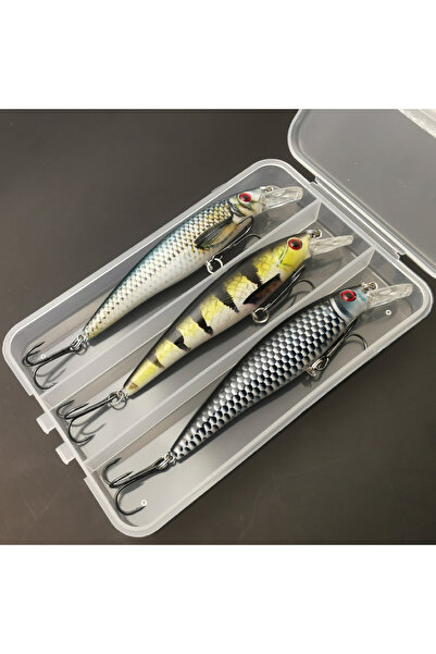 Choice 420- 3 قطع مع صندوق 1 قطعة/3 قطع 13 جرام طعم صيد ملون مطبوع عليه سمكة ...