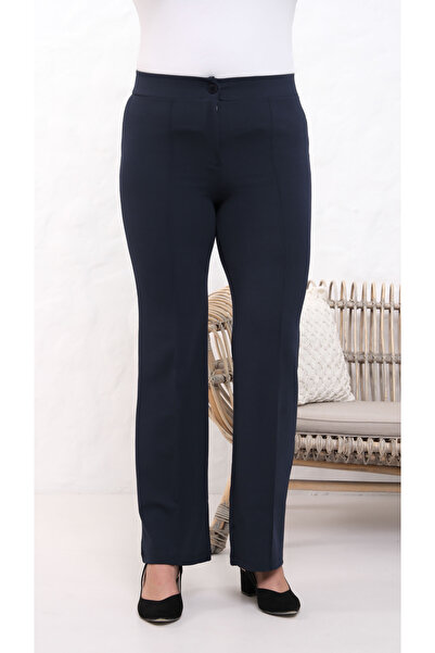 Paw Garage Γυναικείο παντελόνι Palazzo ελαστικό ύφασμα Plus Size καμπάνα