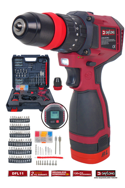 DAFLONG PRO DİJİTAL EKRANLI DİJİTAL AYARLANABİLİR HIZLI ÇELİK MANDREN ARMUT BATARYA+MANDREN HEDİYELİ DFL-11