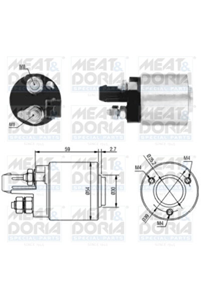MEATDORIA Electromotor solenoid Seat Cordoba/Ibiza 2/Toledo 1 Vw Caddy 1/Golf...